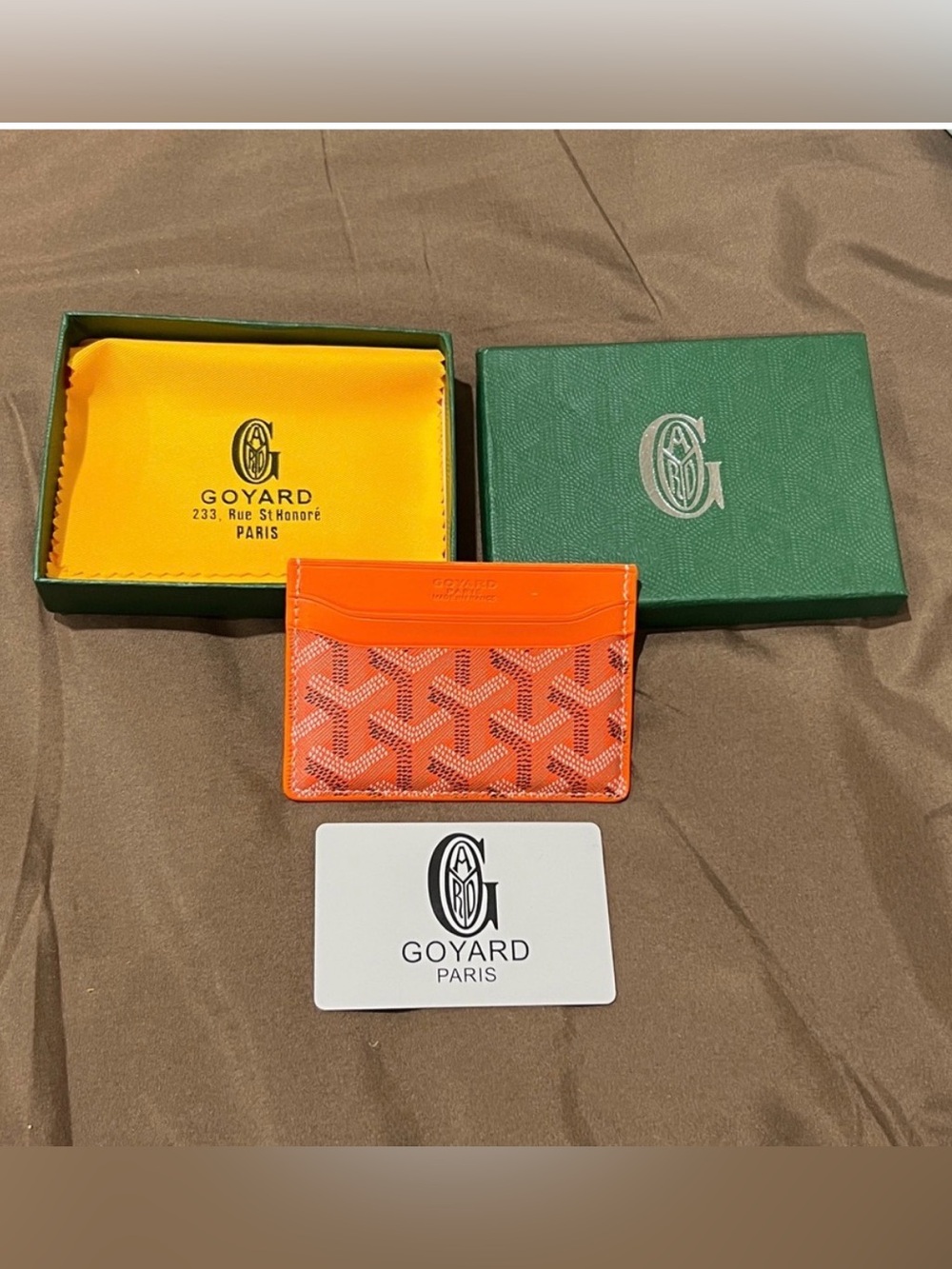 BRAND NEW Goyard Vibrant Orange Card Holder